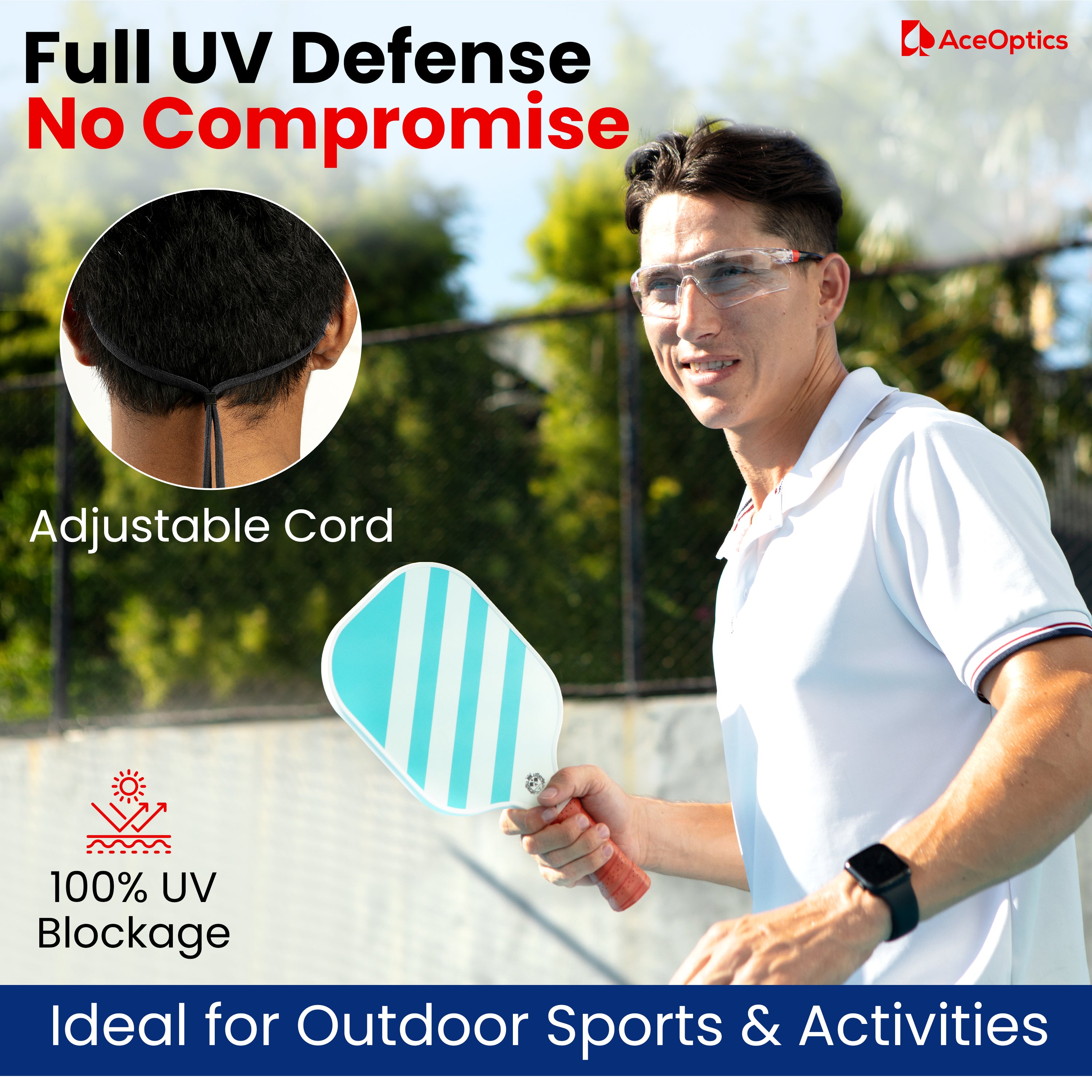 Women’s pickleball safety glasses