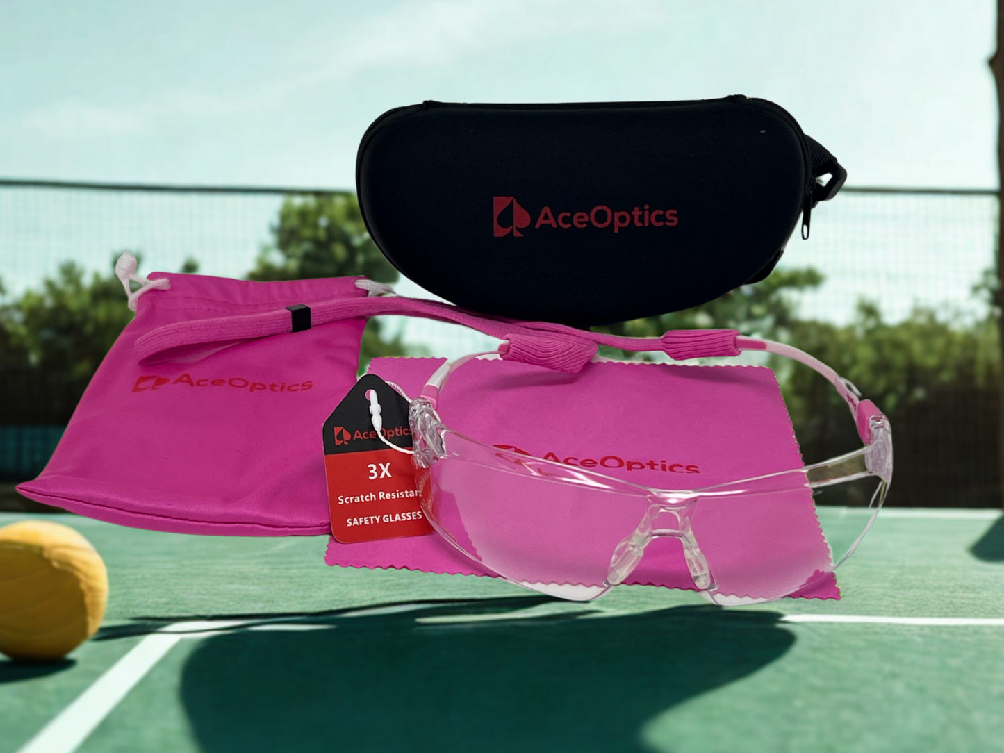 AceOptics Women’s Pink Anti-Fog Safety Glasses – Lightweight, Stylish, ANSI Z87 Certified