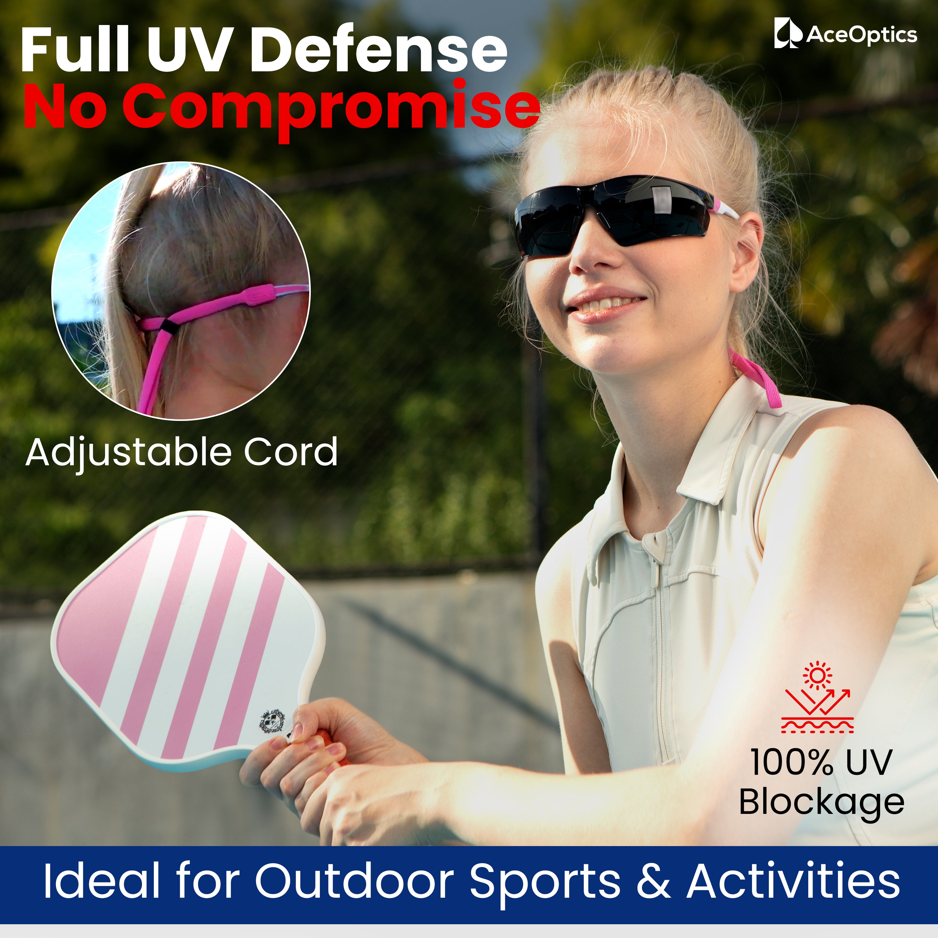 Women’s pickleball safety glasses